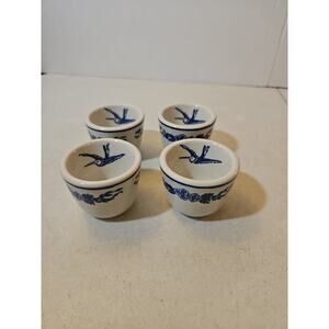 Set Of 4 Vintage Jackson China Restaurant Ware Hummingbird Custard Cups